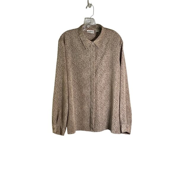 ALFRED Dunner Animal Print Women's Plus Size Button Down Top Size 20 - Picture 1 of 12